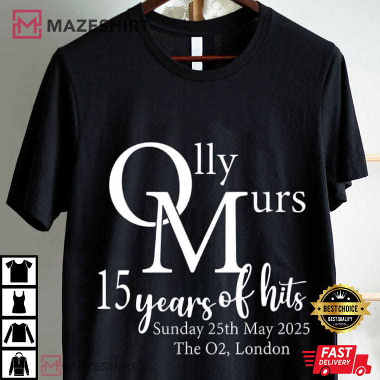 Olly Murs 15 Years Of Hits Spring Tour 2025 Music T-Shirt Olly Murs 15 Years Of Hits Spring Tour 2025 Music T-Shirt