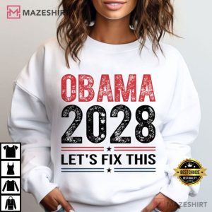 Obama 2028 Let's Fix This Retro Political Vote Hope Change T Shir (4)