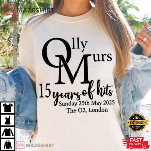 Olly Murs 15 Years Of Hits Spring Tour 2025 Music Concert T Shirt (3)
