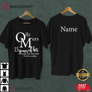 Olly Murs 15 Years Of Hits Live Tour Music Concert T Shirt (2)