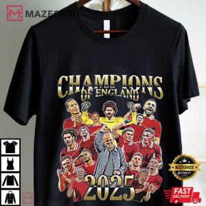 Liverpool Champions Of England 2025 Soccer T Shirt (4)