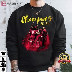 Liverpool Champions Premier League Soccer 2025 T Shirt (4)