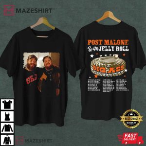 Post Malone Jelly Roll Big Ass Stadium 2025 Music Tour T Shir