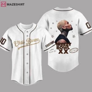 Chris Brown Breezy Bowl XX Tour Custom Baseball Jersey