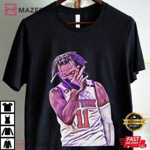 Jalen Brunson 3 Point Celebration Basketball NBA T Shirt (1)