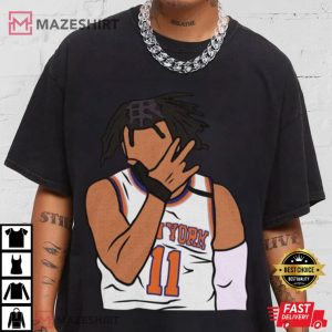 Jalen Brunson 3 Point Celebration New York Knicks NBA T Shirt (3)
