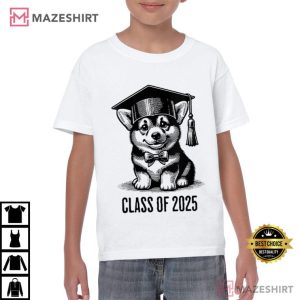 Corgi Lovers Class Of 2025 Cute Dog Graduation T Shirt (2)