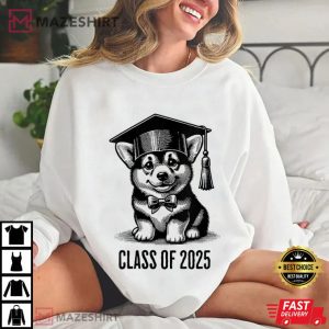Corgi Lovers Class Of 2025 Cute Dog Graduation T Shirt (3)
