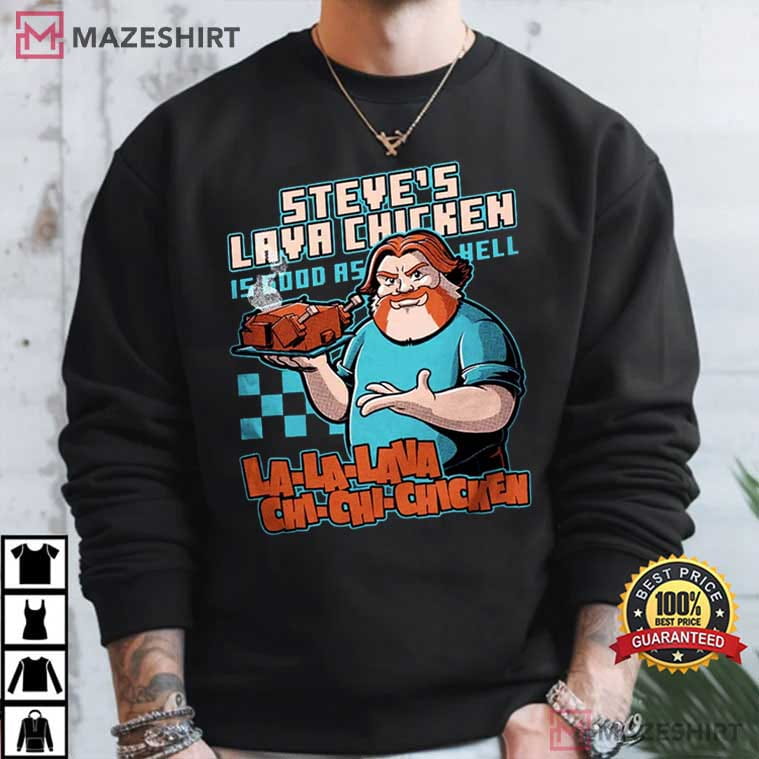 Steves Lava Chicken Minecraft Movie 2025 Pixel Gaming T-Shirt Steves Lava Chicken Minecraft Movie 2025 Pixel Gaming T-Shirt