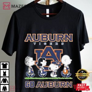 Auburn Tigers Snoopy And The Peanuts Go Auburn T Shirt (1)