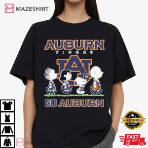 Auburn Tigers Snoopy And The Peanuts Go Auburn T Shirt (3)
