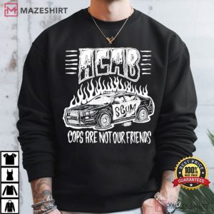 ACAB Cops Are Not Our Friends Scum Political Slogan T Shirt (3)