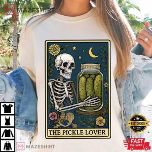 Skeleton The Pickle Lover Tarot Card Funny T Shirt (3)
