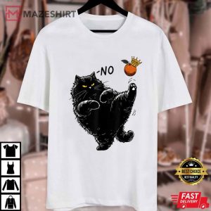 No Kings In America Black Cat Funny Political Meme T Shirt (1)