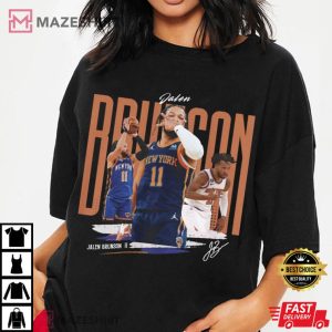 Jalen Brunson Basketball Player New York Knicks T Shirt (4)