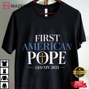 First American Pope Leo XIV 2025 Religious T Shirt (1)