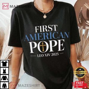 First American Pope Leo XIV 2025 Religious T Shirt (2)