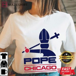 Pope Leo XIV Chicago Baseball Catholic Church T Shirt (2)