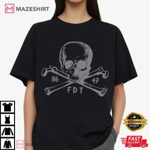 Goth Skull Crossbones Subtle Fuck Donald Trump 8647 FDT T Shirt (2)