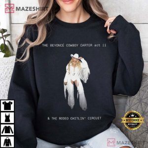 Beyonce All White Cowboy Carter Tour Rodeo Chitlin' Concert T Shirt (2)