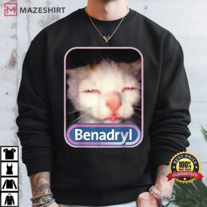 Cat Lovers Benadryl Meme Funny Cat Benny Cute T Shirt (4)