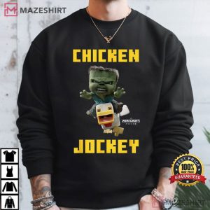 Chicken Jockey Minecraft Movie Baby Zombie Funny Gamer T Shirt (4)