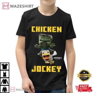 Chicken Jockey Minecraft Movie Baby Zombie Funny Gamer T Shirt (3)
