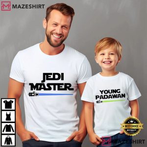 Fathers Day Jedi Master Young Padawan Matching Star Wars T Shirt (1)