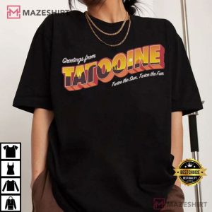 Star Wars Disney Movie Luke Skywalker Tatooine Sunset T Shirt (2)