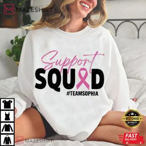 Breast Cancer Warrior Support Squad Pink Ribbon Custom T Shirt (4)