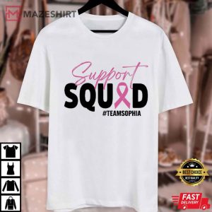 Breast Cancer Warrior Support Squad Pink Ribbon Custom T Shirt (1)