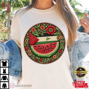 Solidarity Palestine Save Gaza Watermelon Symbol Freedom T Shirt (4)