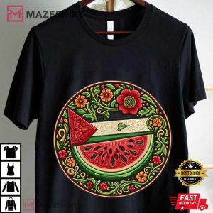 Solidarity Palestine Save Gaza Watermelon Symbol Freedom T Shirt (1)