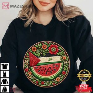 Solidarity Palestine Save Gaza Watermelon Symbol Freedom T Shirt (3)