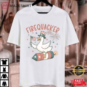 Firequacker Goose Lovers 4th Of July Patriotic Funny T Shirt (4)