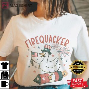 Firequacker Goose Lovers 4th Of July Patriotic Funny T Shirt (1)