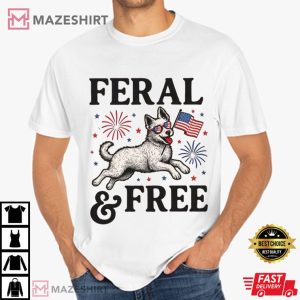 Feral Dog Freedom US Flag 4th Of July Patriotic T Shirt (2)