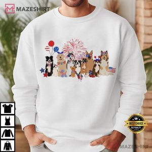 4th Of July USA Dogs America Patriotic T Shirt (4)
