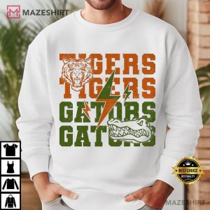 Football House Divided Mascot Team Logo College Custom T Shirt (4)