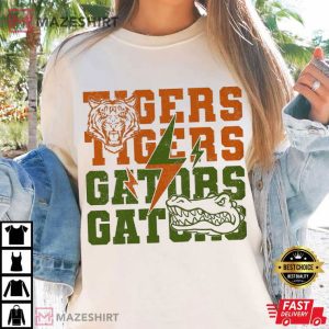 Football House Divided Mascot Team Logo College Custom T Shirt (2)