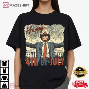 Happy 4th Of July Trump Retro American Funny T Shirt (4)