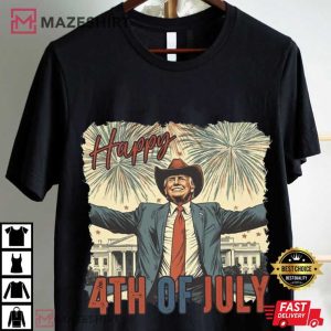 Happy 4th Of July Trump Retro American Funny T Shirt (2)