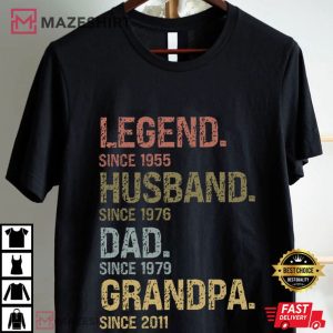 Legend Husband Dad Grandpa Fathers Day Custom T Shirt (1)