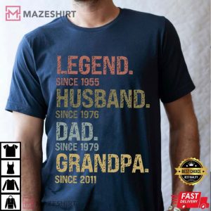 Legend Husband Dad Grandpa Fathers Day Custom T Shirt (3)