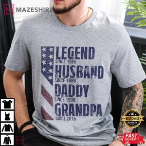 Legend Husband Daddy Grandpa Personalized Name And Year T Shirt (3)