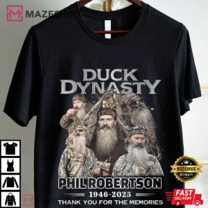Duck Dynasty Phil Robertson 2025 Thank You For The Memories T Shirt (4)