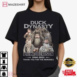 Duck Dynasty Phil Robertson 2025 Thank You For The Memories T Shirt (2)