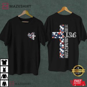 Patriotic Christian Loves Jesus And America 4th Of July T Shirt (2)