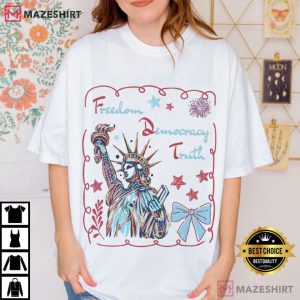 Anti Trump Freedom Democracy Truth FDT Patriotic Comfort Colors T Shirt (1)
