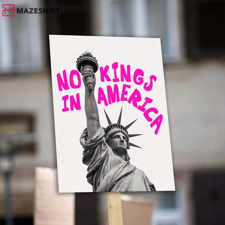 Anti Trump No Kings Liberty Resistance Protest Sign Political Poster Anti Trump No Kings Liberty Resistance Protest Sign Political Poster